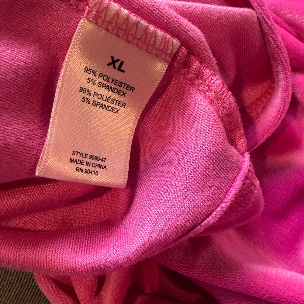 Juicy Couture Pink Velour Lounge Set Size XL - Picture 8 of 10